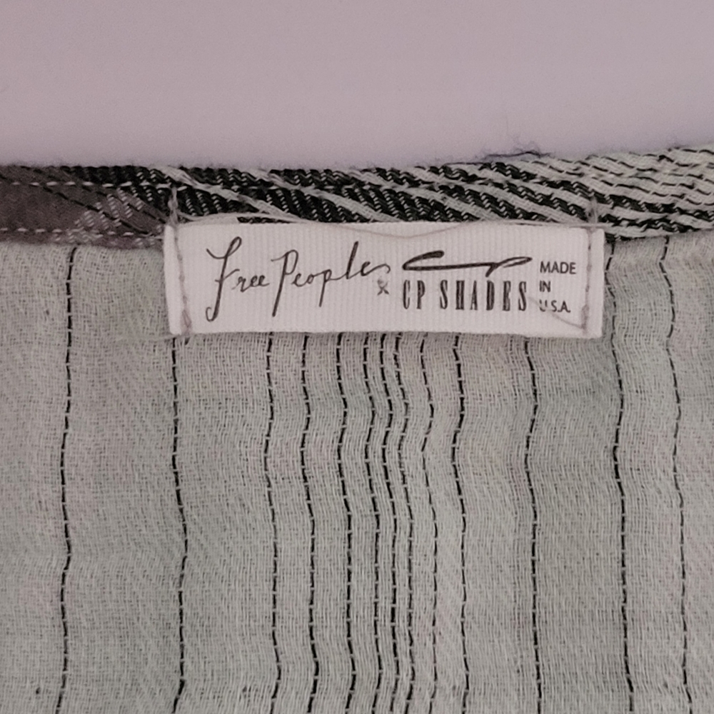 Free people × CP Shades black and gray plaid tunic - Picture 10 of 10